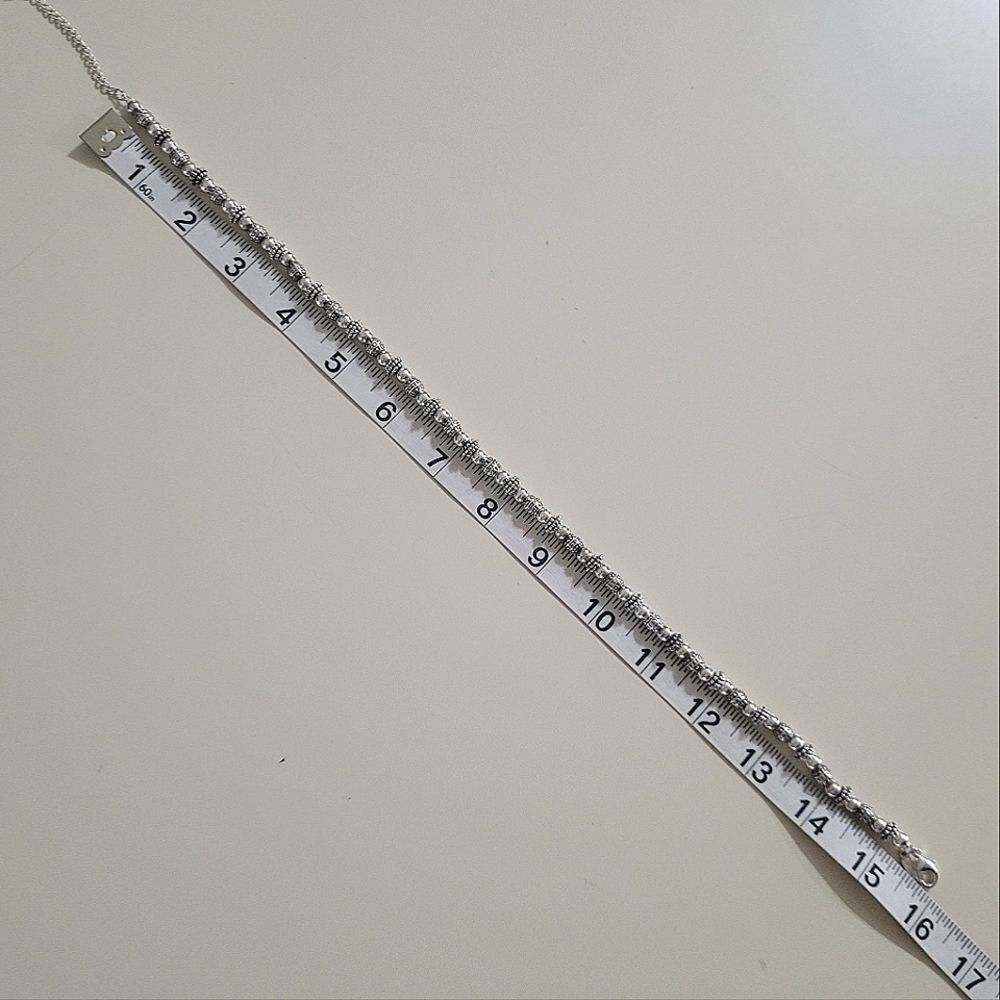 Napier Silvertone Beaded Collar Necklace - Picture 6 of 10